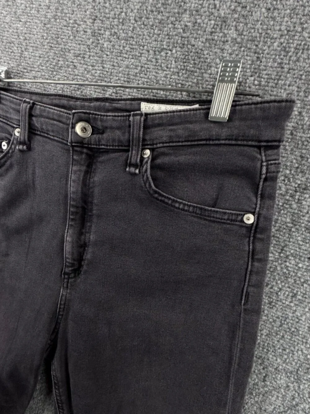 Rag & Bone Gray Nina High Rise Ankle Skinny Jeans Cotton Spandex ACTL 31X27